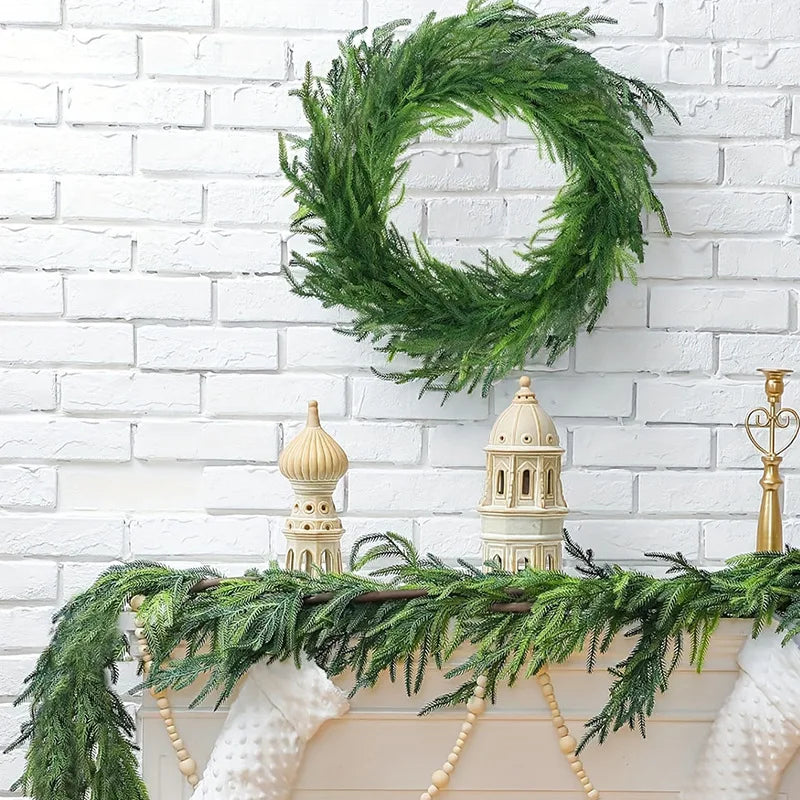 guirlande artificielle de noël pour décoration festive et mariage - vue 3 sur 6