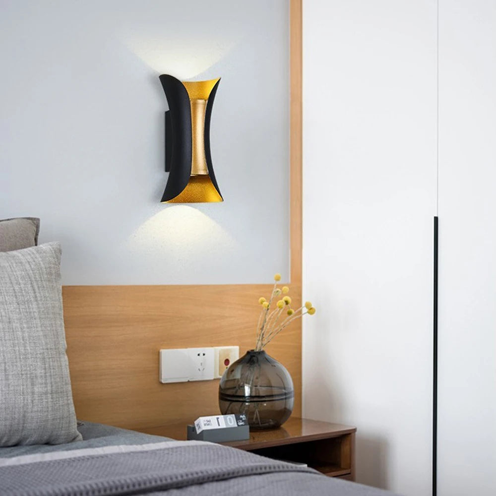 applique murale led moderne en aluminium étanche pour décoration extérieure - vue 6 sur 10