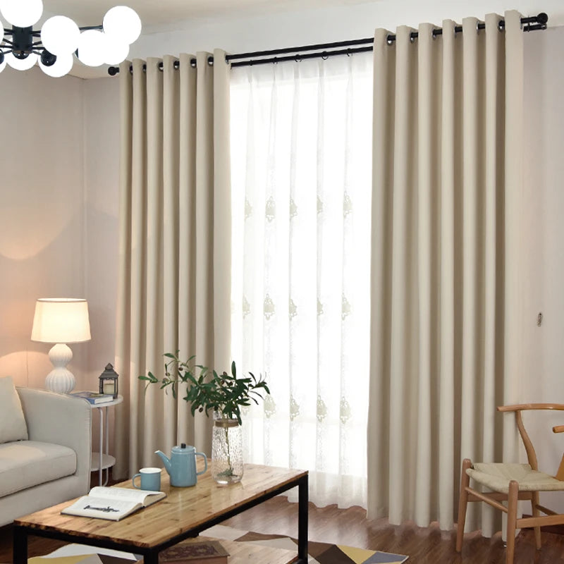 Rideau occultant moderne polyester pour salon et chambre