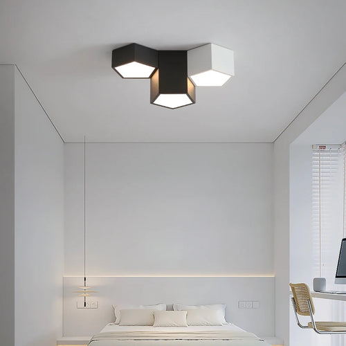 Lustre Lumières Géométrique Simple Moderne Luminaire Décor - vue 6 sur 15