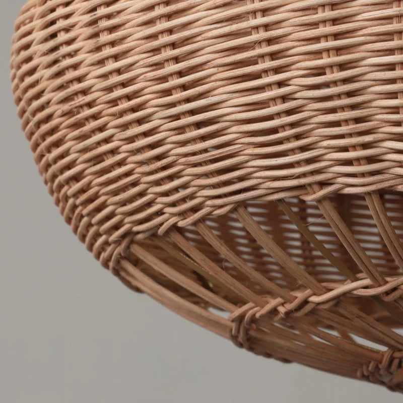 suspension en rotin tissé style wabi sabi pour décoration intérieure - vue 5 sur 10