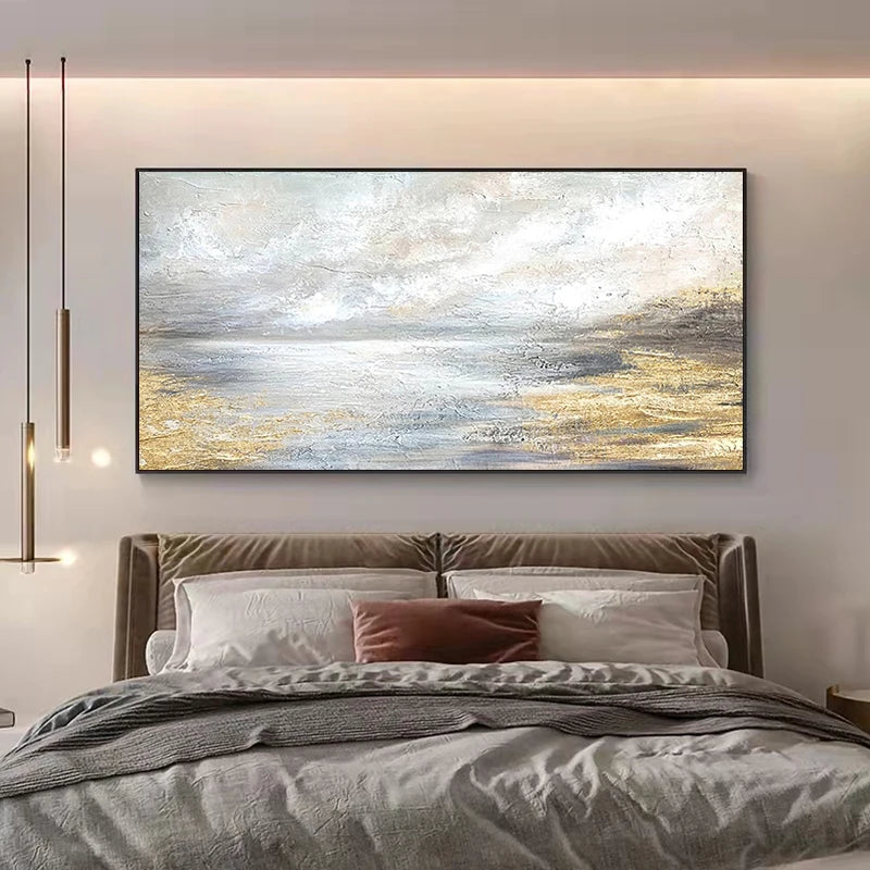 décoration murale abstraite personnalisable peinture sur toile artisanale - vue 4 sur 9