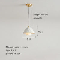 lustre en céramique doré style contemporain pour décoration intérieure
