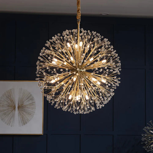 lustre moderne en cristal design lumineux pour intérieur décoratif - vue 3 sur 6