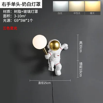 applique murale astronaute décoration chambre enfant créative - vue 14 sur 21