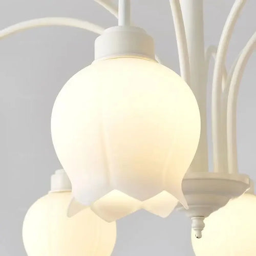 lustre design luxe à led avec orchidées persistantes modernes - vue 7 sur 11