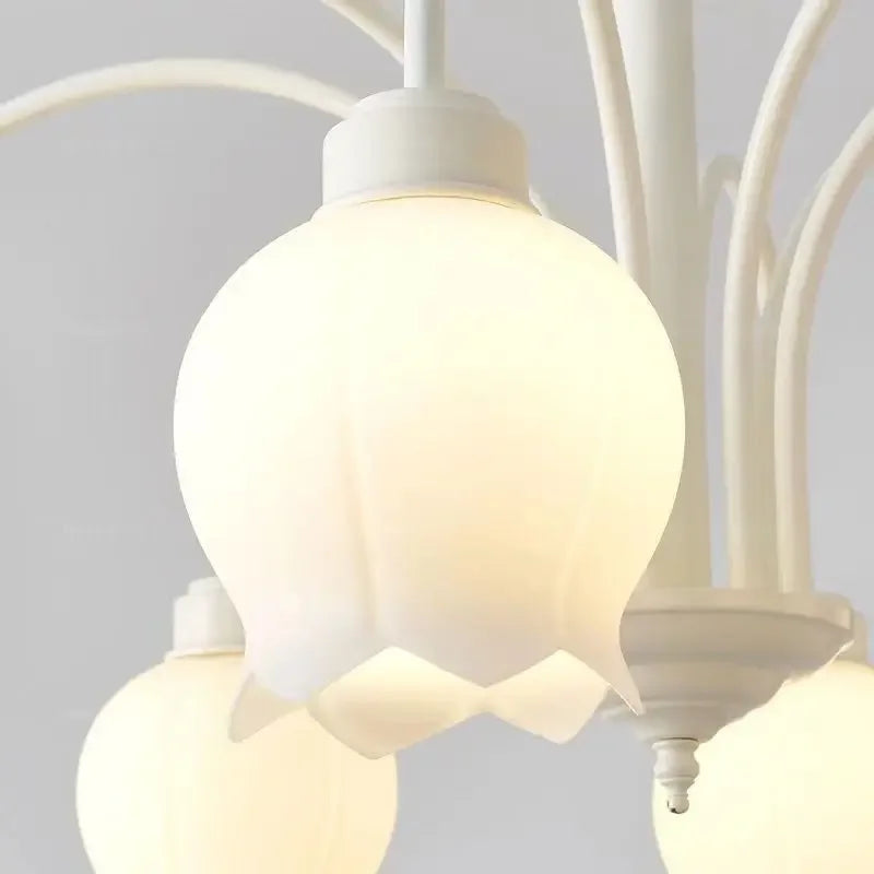 lustre design luxe à led avec orchidées persistantes modernes - vue 6 sur 11