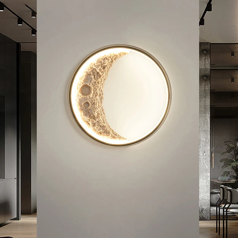 applique murale art créatif croissant lune décoratif moderne - vue 4 sur 9