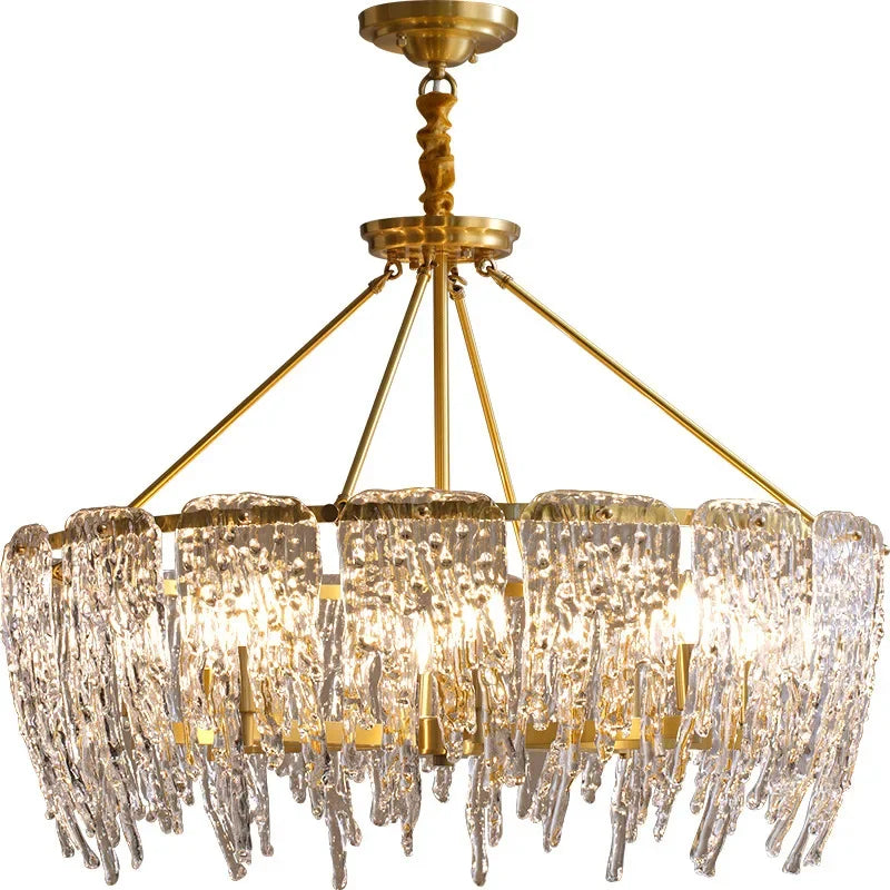 lustre led en cristal design moderne pour décoration intérieure - vue 5 sur 7