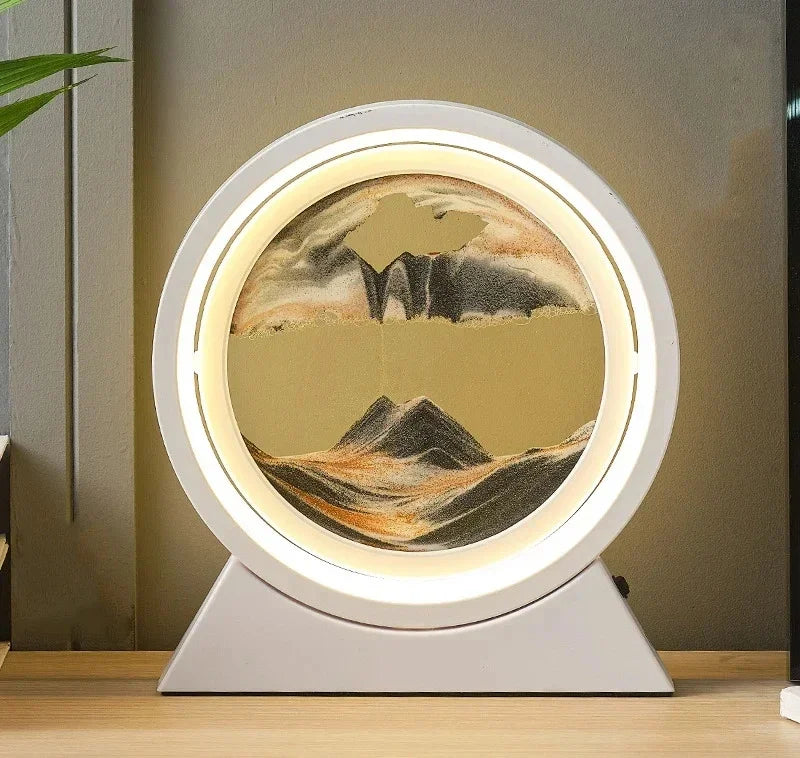 lampe de table créative avec sable mouvant 3D décoratif - vue 10 sur 24