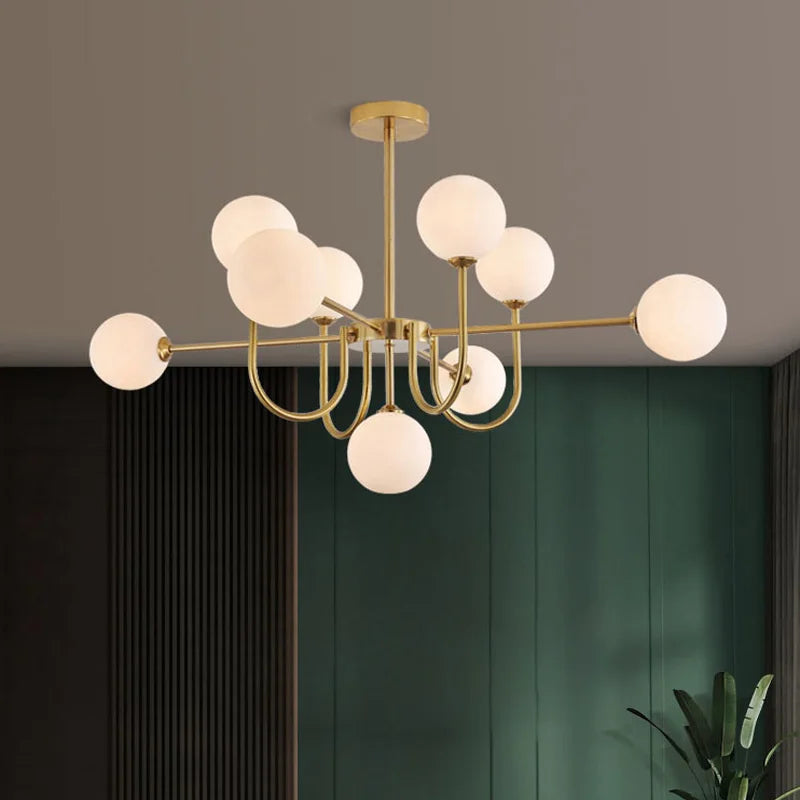 lustre led design moderne en forme de haricot magique - vue 1 sur 9