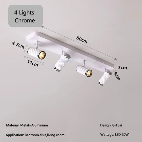 Surface Mount Cloakroom Ceiling Lamps 350 Degree Adjustable LED Spotlight Living Room Aisle Hallway Stair Ceiling Light White - vue 10 sur 14