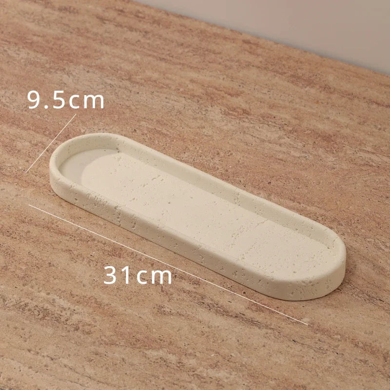 accessoires de salle de bain en grès pour rangement et décoration - vue 11 sur 12