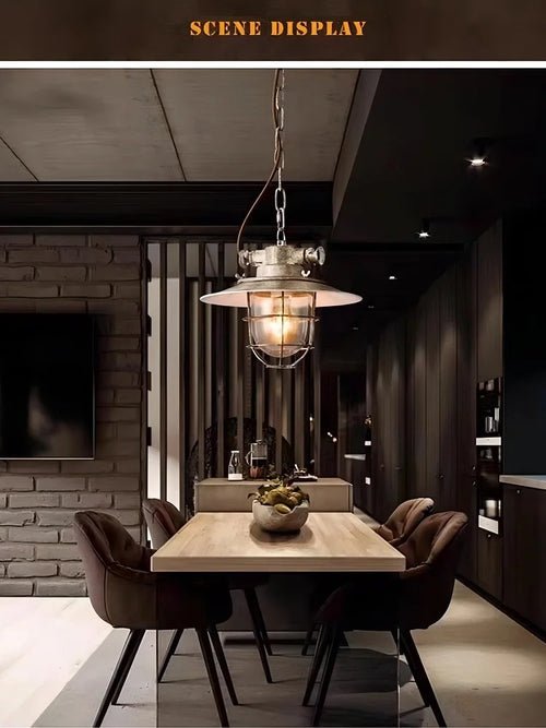 lustre rétro industriel créatif pour restaurant bar café - vue 4 sur 10