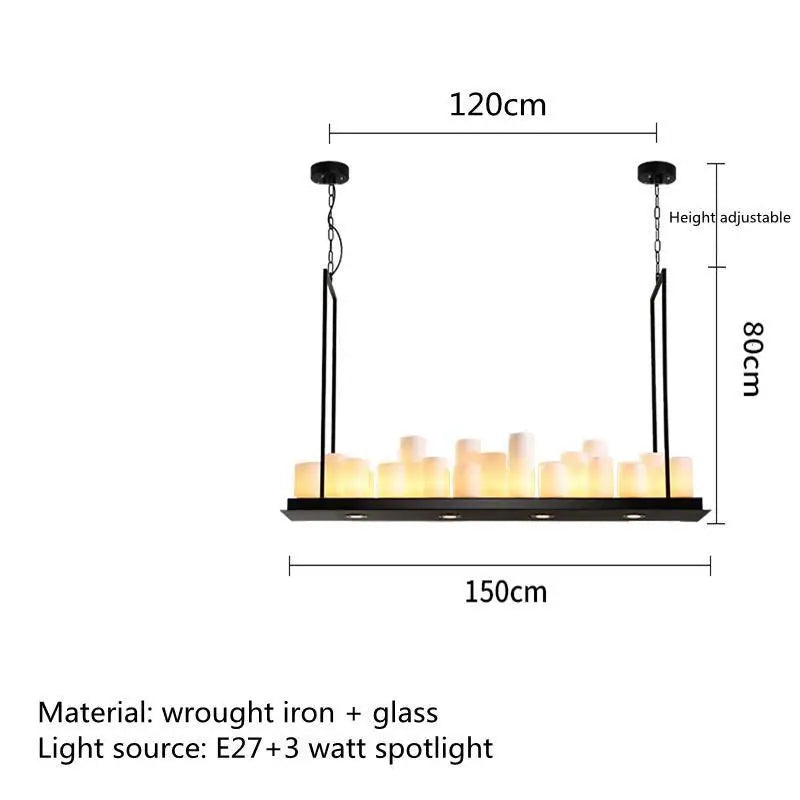 Nordique luxe salle à manger lustre intérieur salon table à manger lampes en verre simple cuisine île LED lustre éclairage - vue 19 sur 20