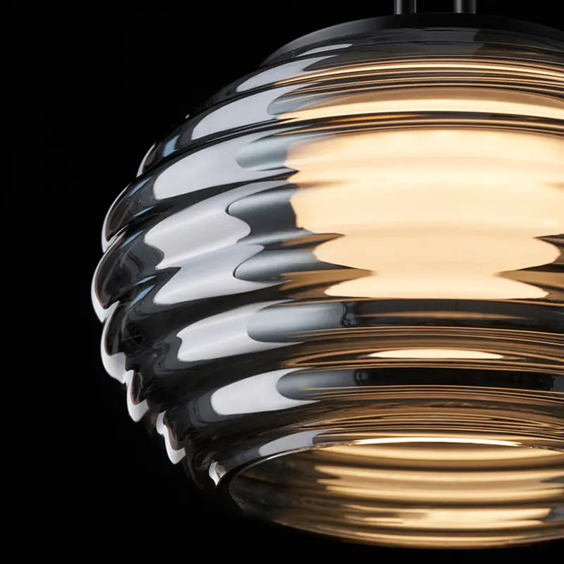 lampe de chevet suspendue design moderne en verre LED - vue 7 sur 7