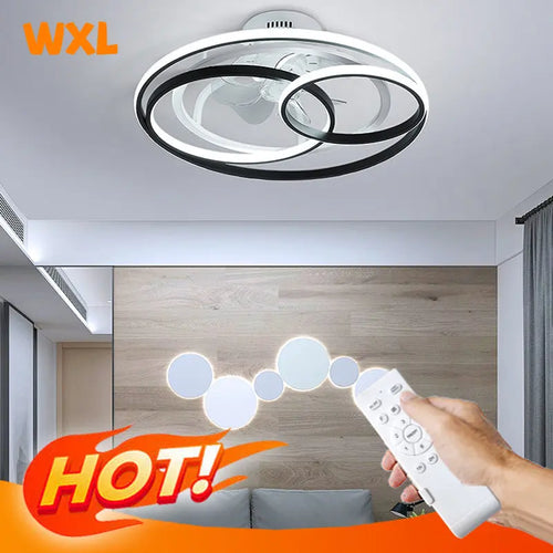plafonnier nordique avec lumières led et télécommande - vue 2 sur 6