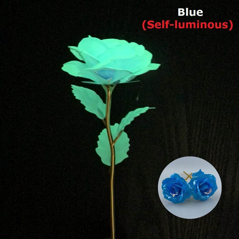 branche de rose lumineuse cadeau pour la saint valentin ou fête des mères - vue 6 sur 9
