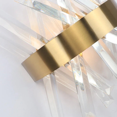 applique murale en cristal doré pour intérieur moderne - vue 6 sur 6
