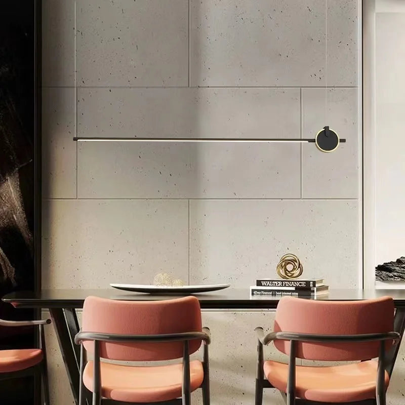 lustre moderne minimaliste en acrylique pour bureau et espace de travail - vue 3 sur 8