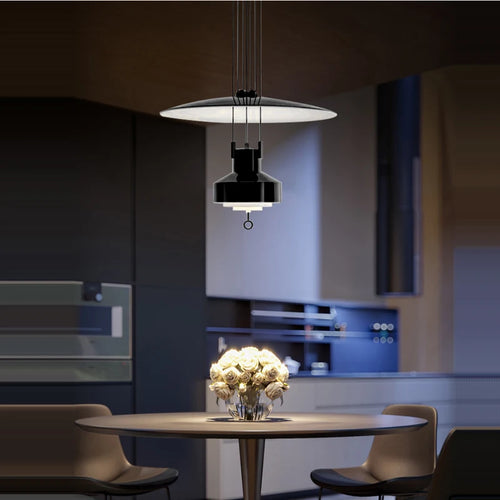 lustre italien flexible en aluminium avec led dimmable - vue 2 sur 14