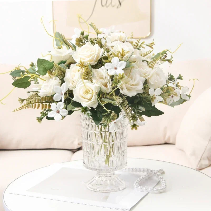 bouquet de roses artificielles pour décoration et cadeau de fête - vue 3 sur 13