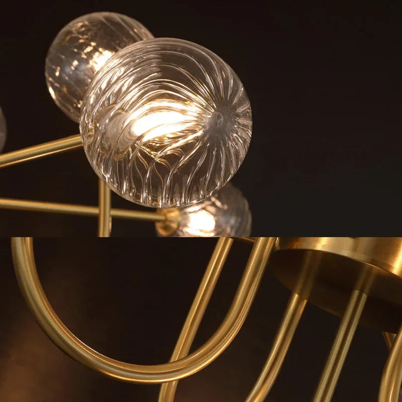 2024 New Pattern Creative U-shaped Magic Bean LED Pendent  Lamp For Living Room Bedroom Lobby Exhibition Hall - vue 6 sur 8