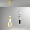 Suspension moderne en verre et métal doré pour divers usages