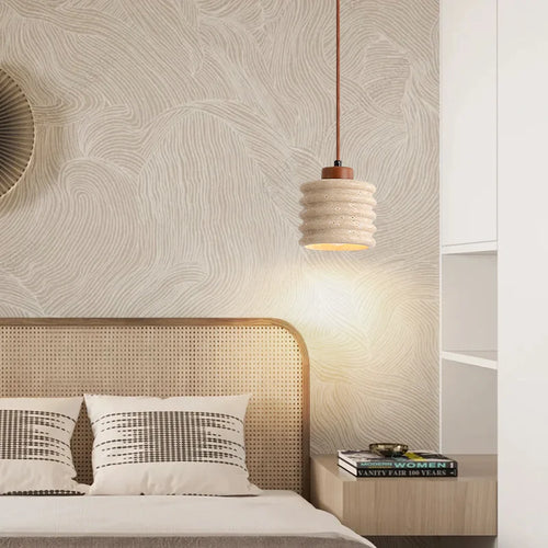 suspension en pierre naturelle rétro à led pour décoration intérieure - vue 6 sur 6