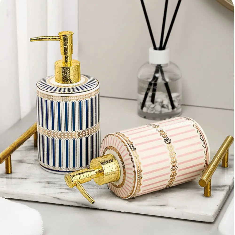 distributeur de savon en céramique luxe pour hôtel rechargeable - vue 2 sur 12