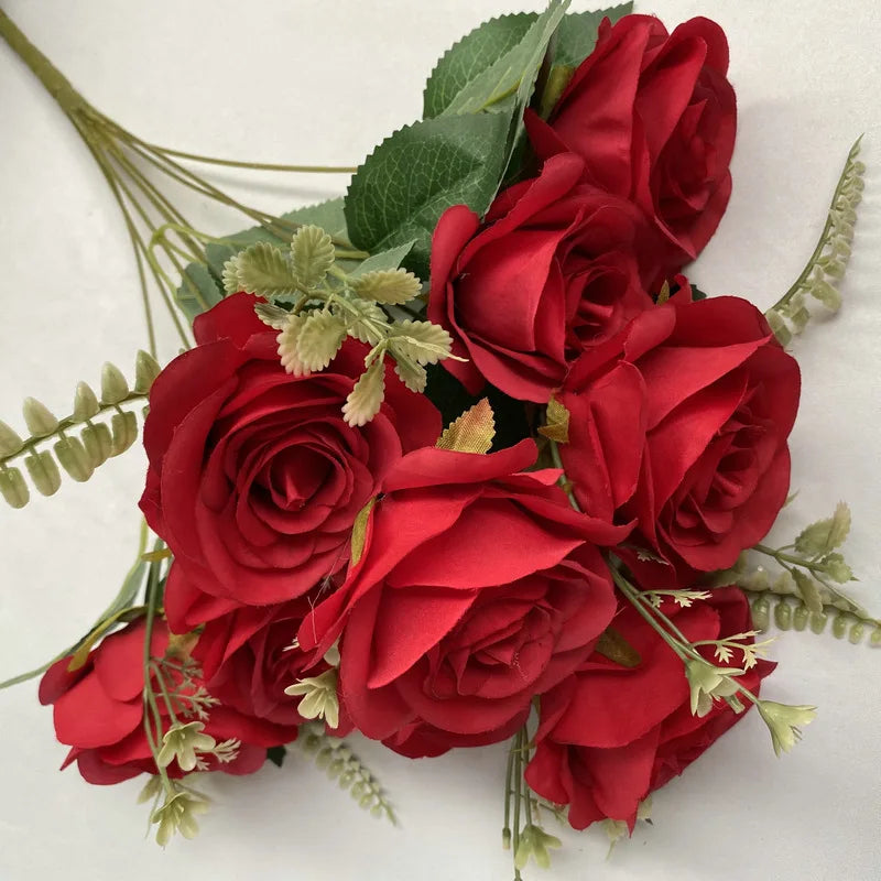 bouquets de roses artificielles pour décoration intérieure et extérieure - vue 4 sur 17