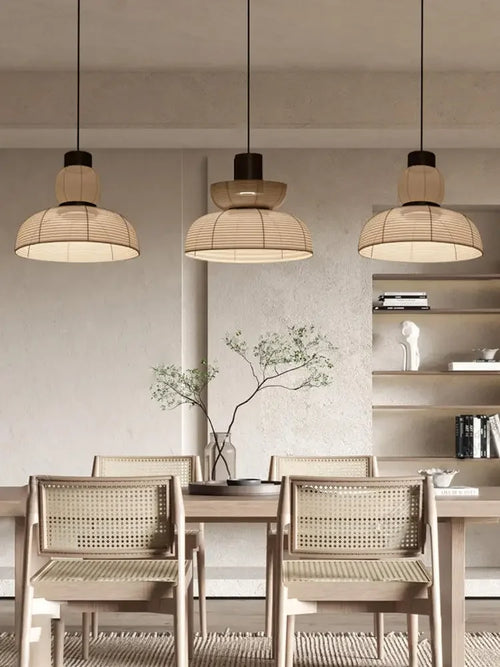 plafonnier wabi sabi en tissu pour une ambiance japonaise - vue 2 sur 10