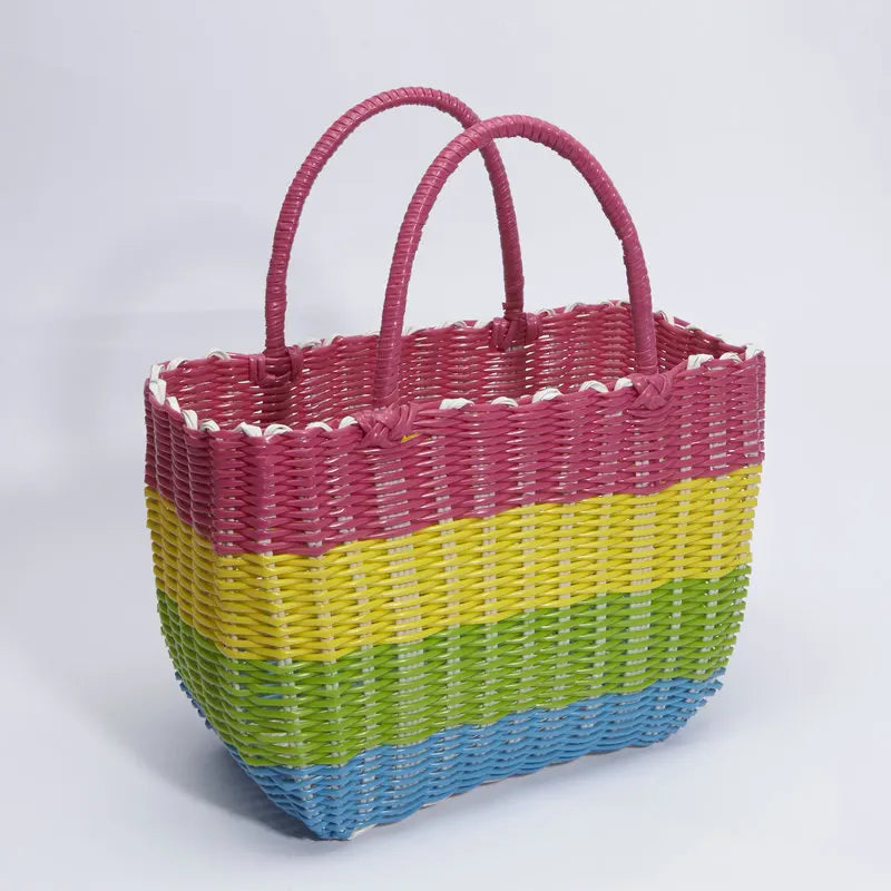 panier tissé imitation rotin pour pique-nique en extérieur - vue 15 sur 22
