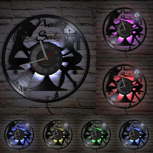 horloge murale vinyle pour salon de manucure et beauté - vue 17 sur 31