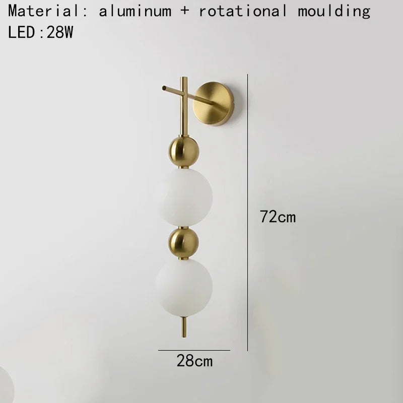 applique murale led créative en forme de boule décorative pour la maison - vue 9 sur 10