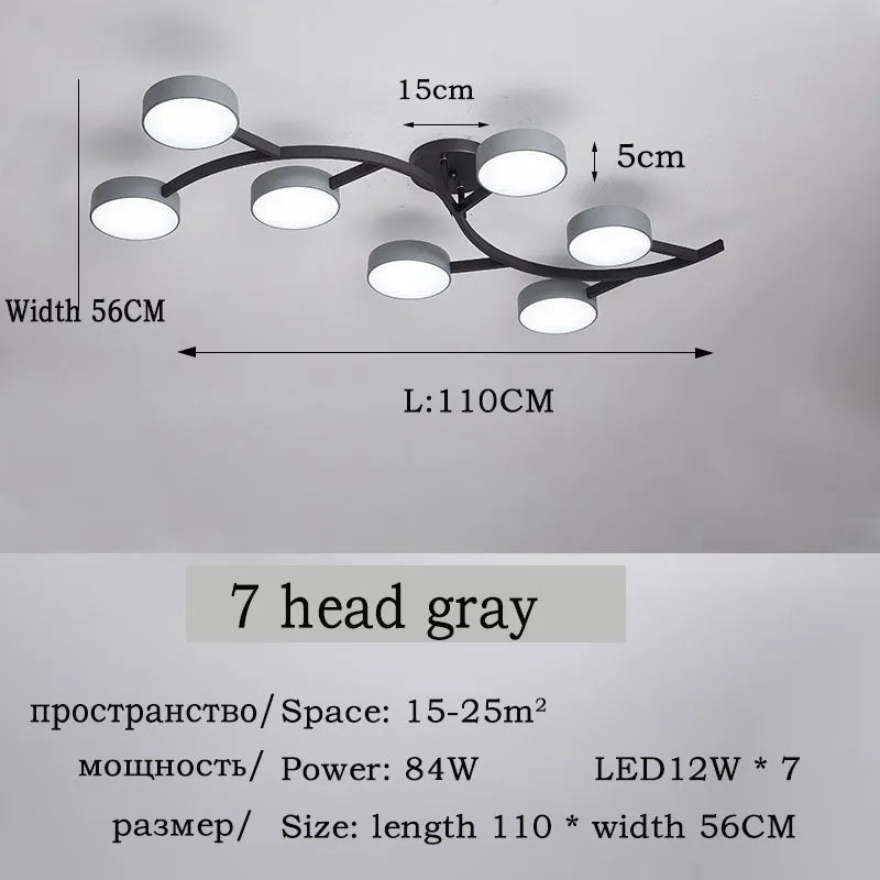 plafonnier led design moderne pour éclairage intérieur élégant - vue 16 sur 17