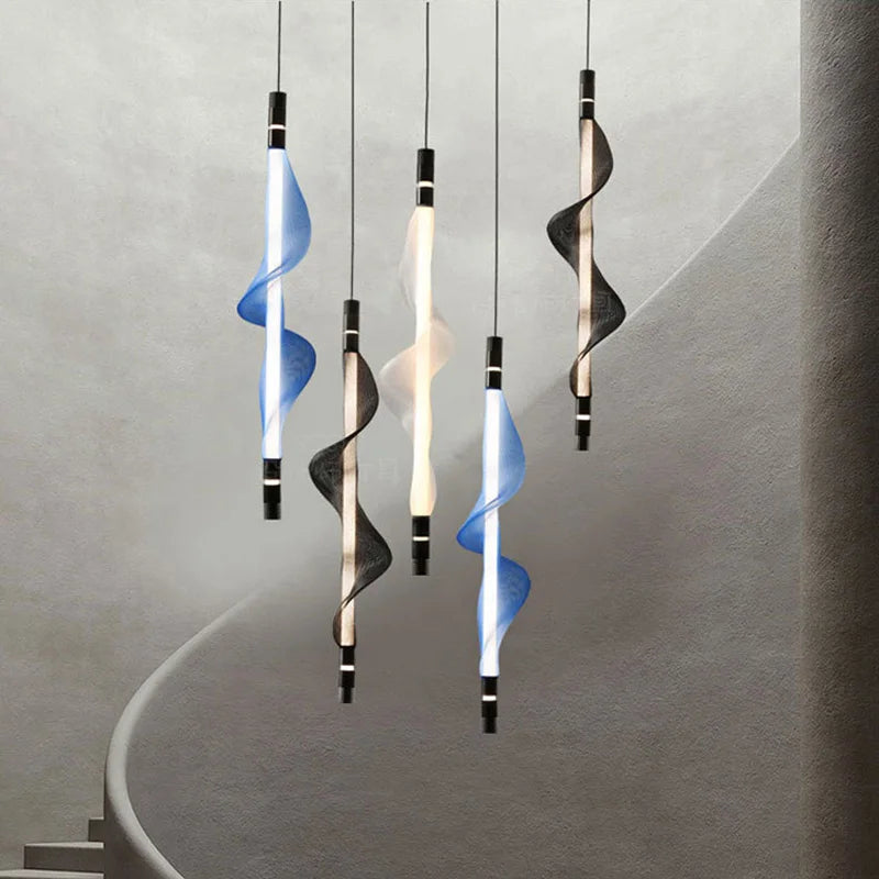 lustre design led acrylique tendance éclairage moderne 2024 - vue 4 sur 18