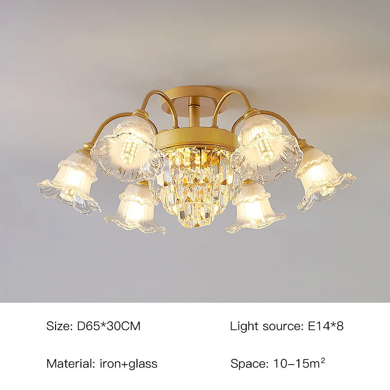 lustre rétro en cristal pour décoration intérieure élégante - vue 15 sur 18