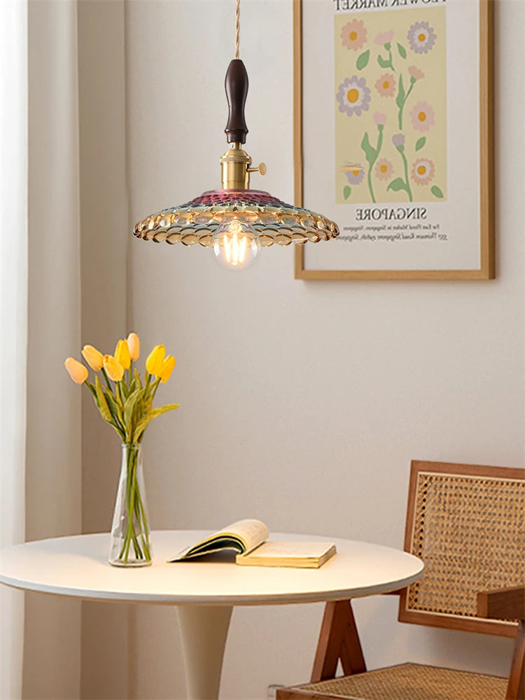 suspension moderne en laiton et verre pour intérieur - vue 4 sur 30