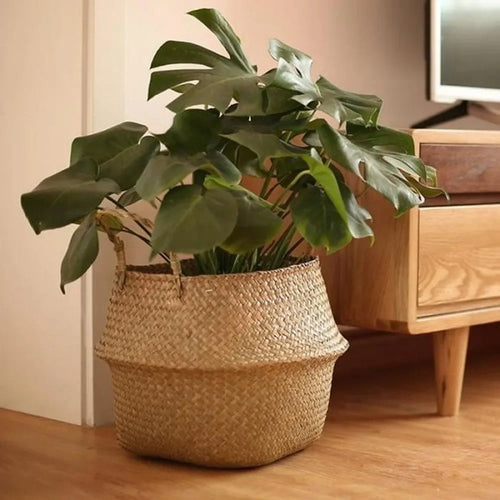 panier en osier suspendu pour fleurs ou rangement - vue 2 sur 16