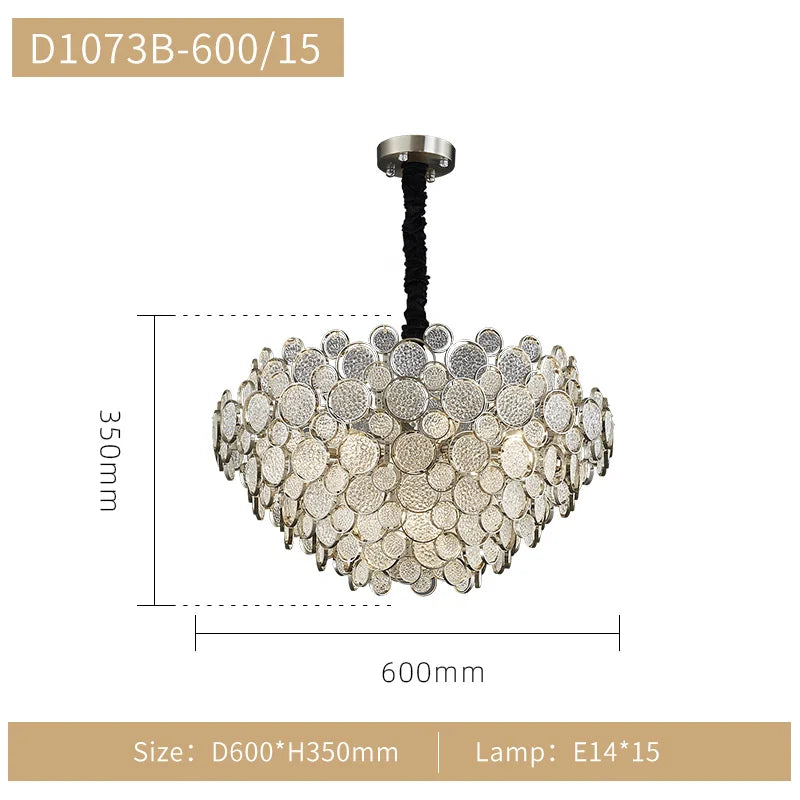 2023 Light Luxury LED Ceiling Chandelier Trend Villa Living Dining Room Pendant Lamp Modern Lustre Bedroom Hanging Light Fixture - vue 10 sur 13