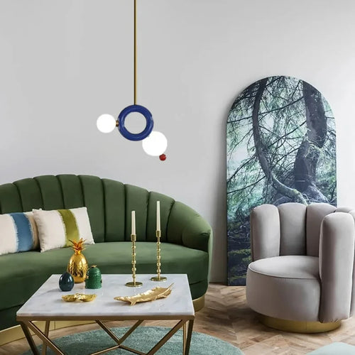 suspension art déco en métal pour intérieur élégant - vue 4 sur 7