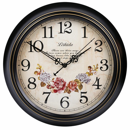 horloge murale vintage silencieuse design classique en métal - vue 24 sur 26