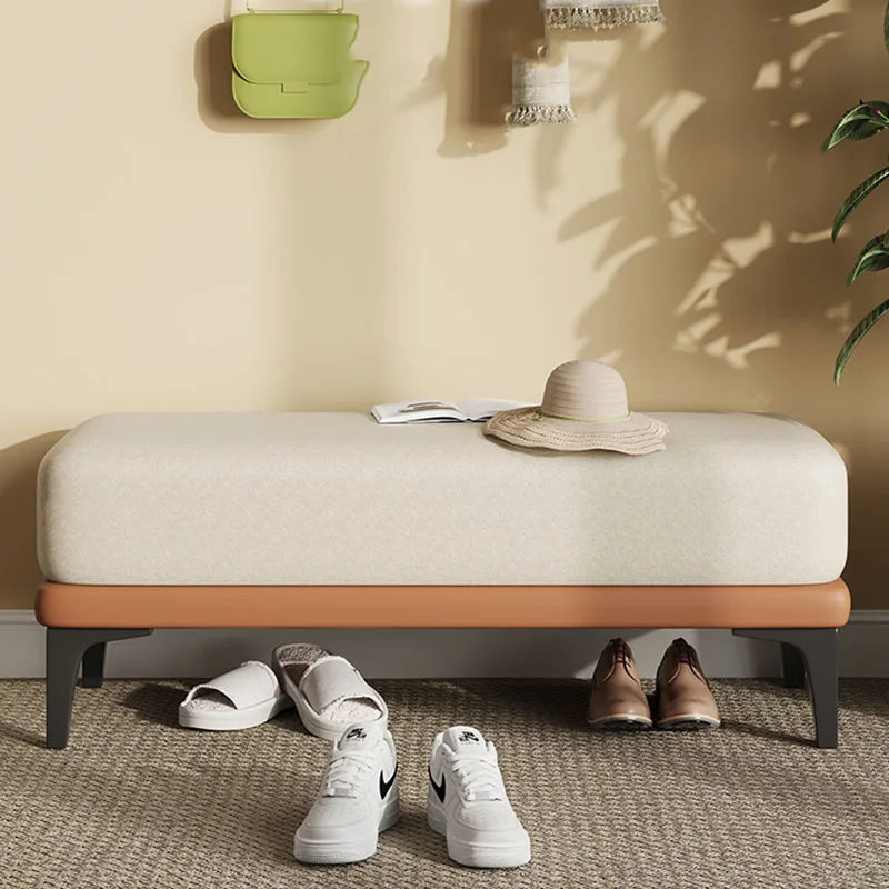 tabouret en velours moderne nordique pouf unique et peu encombrant - vue 3 sur 24