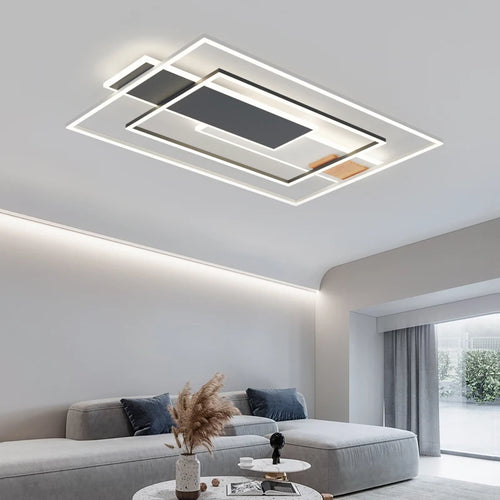 plafonnier led rectangulaire minimaliste nouvelle collection 2022 - vue 2 sur 11