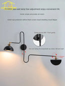applique murale design industrielle bras pivotant avec interrupteur