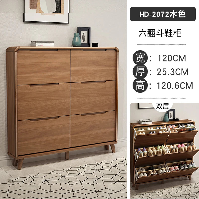 meuble à chaussures en bois design moderne gain de place luxe - vue 19 sur 22
