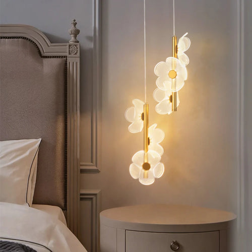 lampe de chevet moderne en forme de fleur créative - vue 2 sur 8