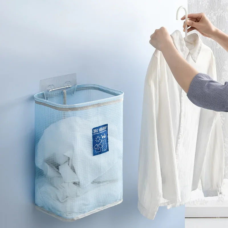 panier à linge mural pliable pour vêtements et jouets - vue 4 sur 9