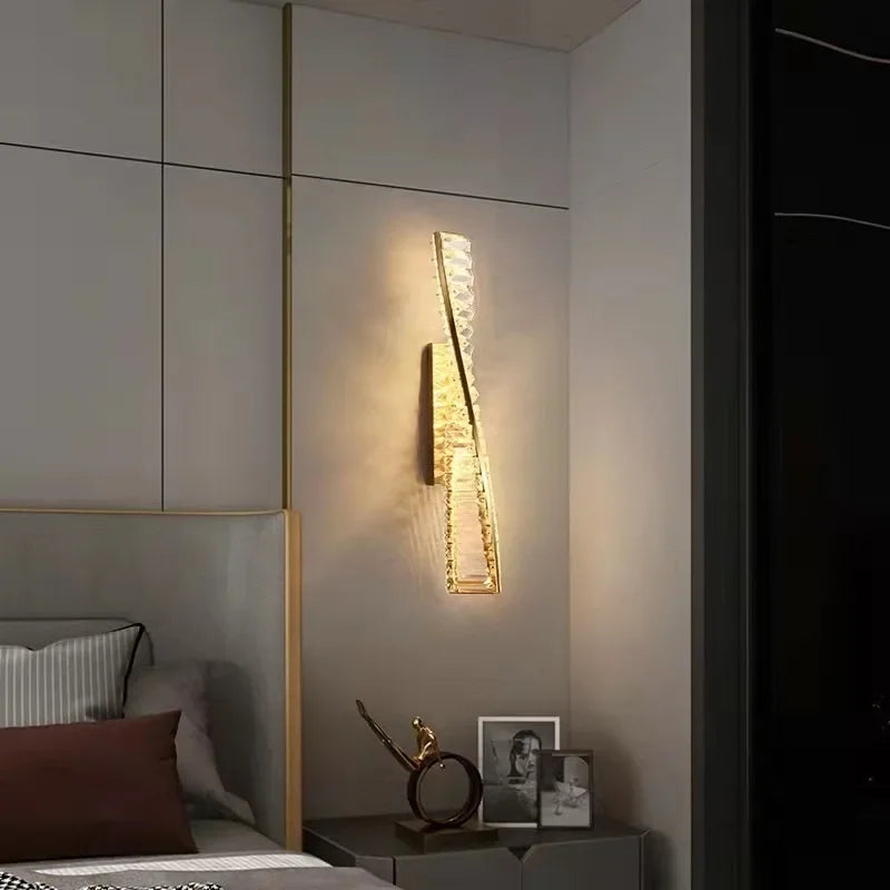 suspension en cristal design moderne led décorative - vue 5 sur 9